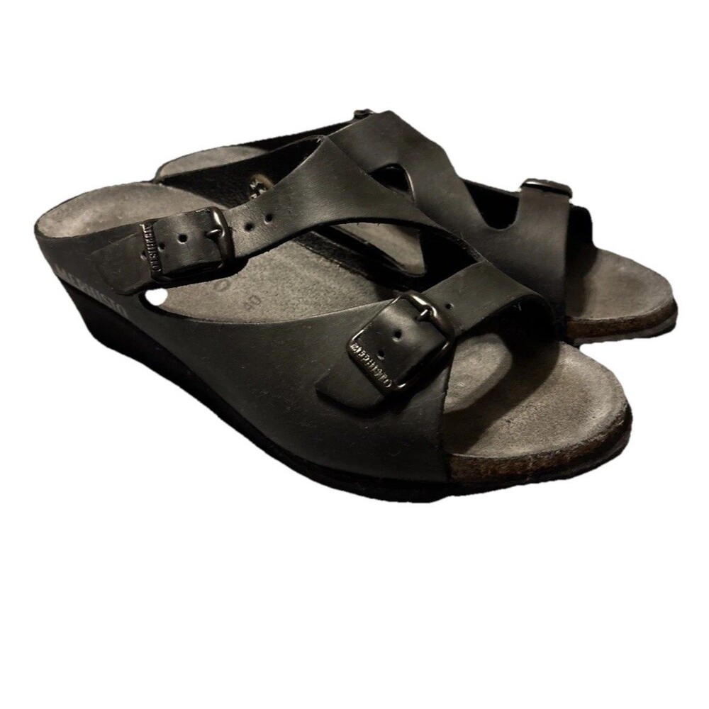 Mephisto Womens Sandals Size 40 (US 9) Black Casual  Slide Slip-on